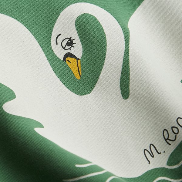 Mini Rodini Felpa Swan Green
